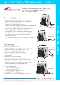 thumbnail of BHN thermique Aérothermes portables-fixes PHF Doc 26.9